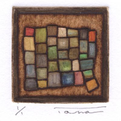 McClain’s Printmaking Award, Takako Tamura, Japan, Ryhthm 1, 2021, Collagraph monoprint