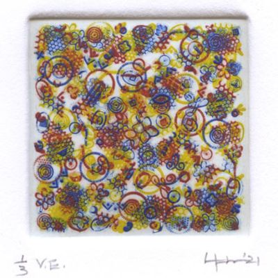 Renaissance Graphic Arts Award, Channing Lefebvre, NY, USA, Minisorts, 2021, Steel stamp intaglio