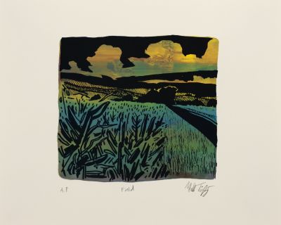Falk Töpfer, Field (more black), Screenprint