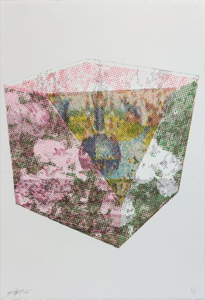 Honorable Mention Brian Hart, Gaudy, 2025. 10 color monoprint