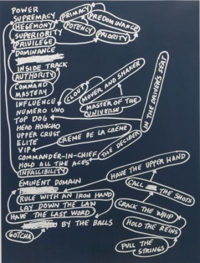 Mel Bochner, Power, 2010, Two-color etching with aquatint, 31" x 23 7/8"