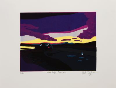 Falk Töpfer, Blue Ridge Mountains, Screenprint