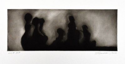 Gladys Triana, Practice in Sequences II, Aquatint with scraping and burnishing